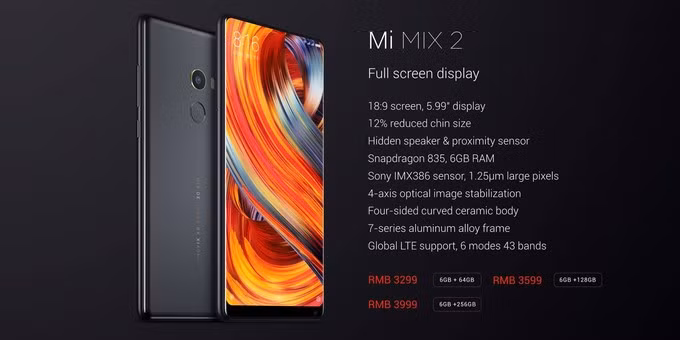 Mi MIX 2 chính thức ra mắt: màn 6 inch, chip 835, hỗ trợ đa mạng ảnh 6