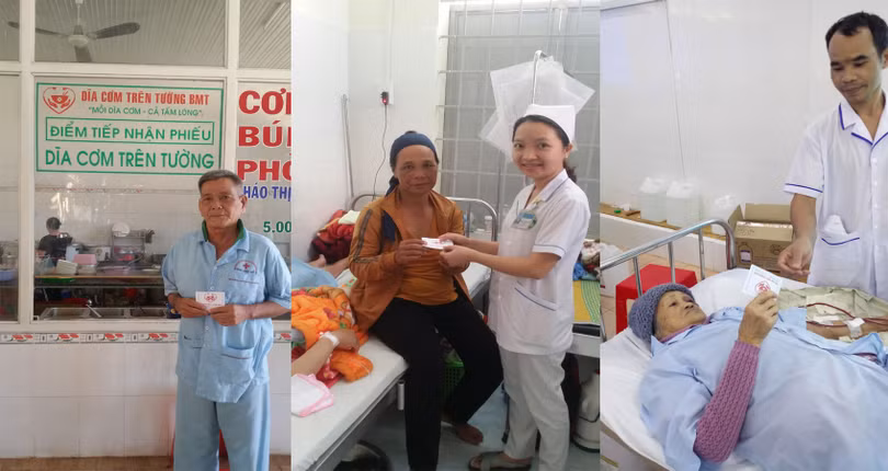 Các phiếu ăn được trao tặng tại 14 bệnh viện ở Đăk Lăk (ảnh: NVCC)