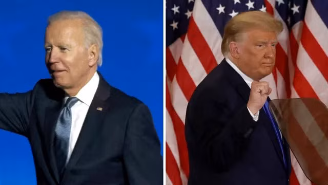 Một cuộc chiến pháp lý có thể nổ ra giữa ông Trump và ông Biden (ảnh: Getty Images)