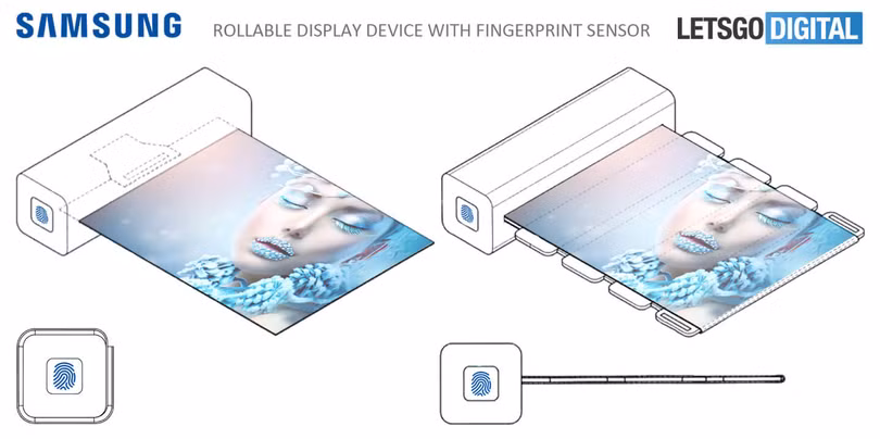 Samsung xin cấp bằng sáng chế cho màn hình cuộn với cảm biến vân tay ảnh 2