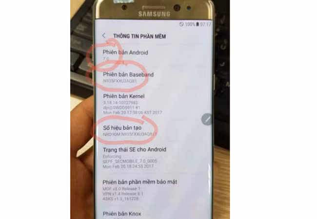 Note 7 tân trang có thể được bán tại Việt Nam