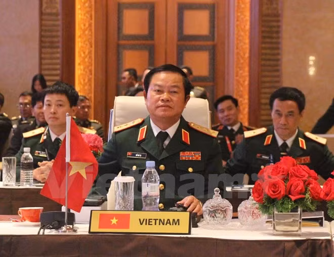 Thượng tướng Đỗ Bá Tỵ, Tổng Tham mưu trưởng Quân đội Nhân dân Việt Nam tại ACDFIM-12. (Ảnh: Dung-Giáp/Vietnam+)