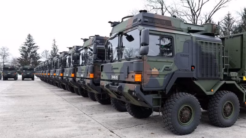 Xe tải Rheinmetall MAN HX 8×8 của Đức viện trợ cho Ukraine. Ảnh Military Ukraine. Xe tải Rheinmetall MAN HX 8×8 của Đức viện trợ cho Ukraine. Ảnh Military Ukraine.