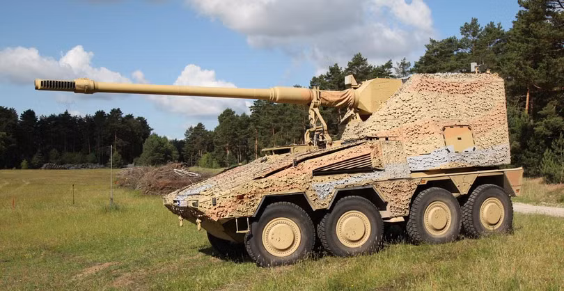 Pháo tự hành bánh lốp Boxer RCH 155 ACS do công ty “Krauss-Maffei Wegmann” (“KMW”) của Đức sản xuất. Ảnh Military Ukraine. Pháo tự hành bánh lốp Boxer RCH 155 ACS do công ty “Krauss-Maffei Wegmann” (“KMW”) của Đức sản xuất. Ảnh Military Ukraine.