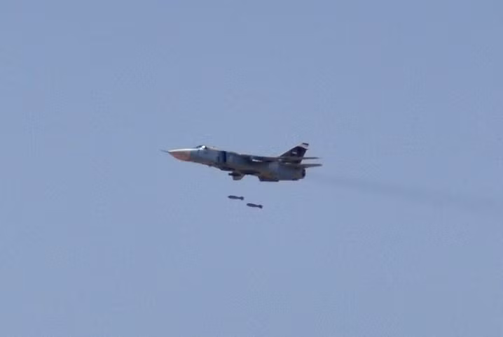 Không quân Syria không kích vùng đông bắc Hama - ảnh minh họa Masdar News