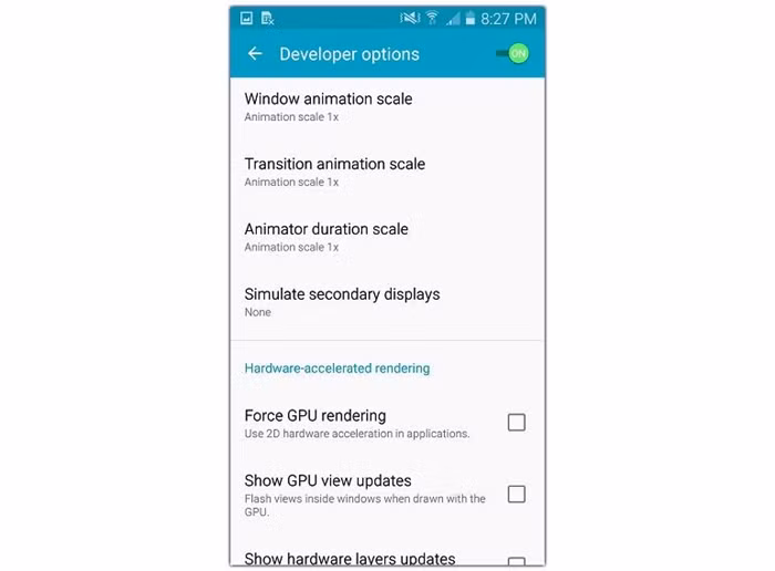 Tăng tốc smartphone Android hiệu quả bằng cách vô hiệu hóa animation ảnh 2 Tăng tốc smartphone Android hiệu quả bằng cách vô hiệu hóa animation ảnh 2