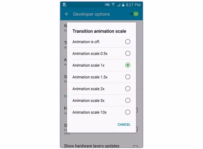 Tăng tốc smartphone Android hiệu quả bằng cách vô hiệu hóa animation ảnh 3 Tăng tốc smartphone Android hiệu quả bằng cách vô hiệu hóa animation ảnh 3