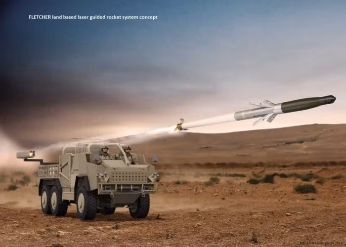 Xe cơ giới lắp hệ thống tên lửa APKWS ảnh defensenews.com