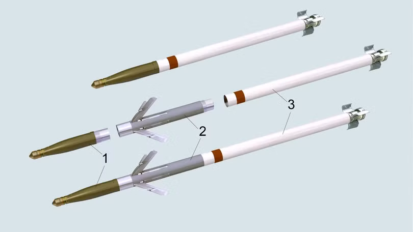 Đạn rocket Hydra 70 lắp bộ dẫn đường laser APKWS@. Ảnh Military Leak Đạn rocket Hydra 70 lắp bộ dẫn đường laser APKWS@. Ảnh Military Leak