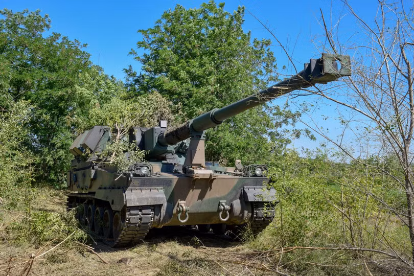Pháo tự hành Krab ở Ukraine, tháng 6/2022. Ảnh: Lực lượng Đặc nhiệm Liên quân. Pháo tự hành Krab ở Ukraine, tháng 6/2022. Ảnh: Lực lượng Đặc nhiệm Liên quân.