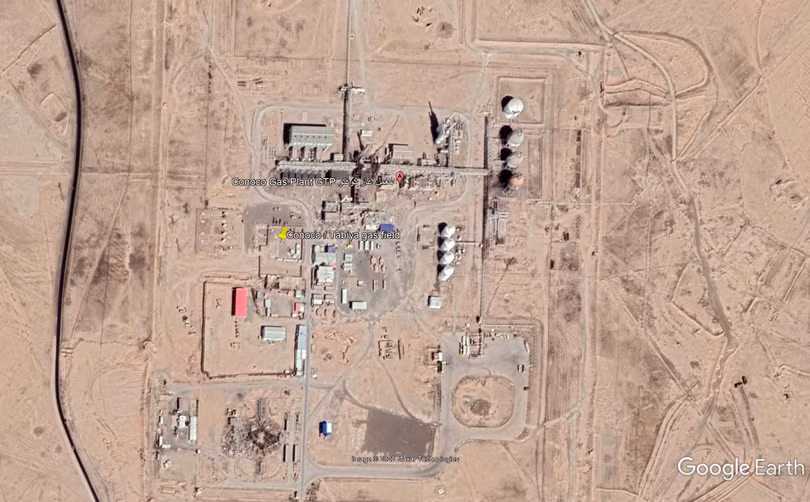 Mỏ dầu Conoco, nơi quân đội Mỹ đang chiếm giữ trong khu mỏ dầu lớn nhất Syria al-Omar. Ảnh al-Masdar News