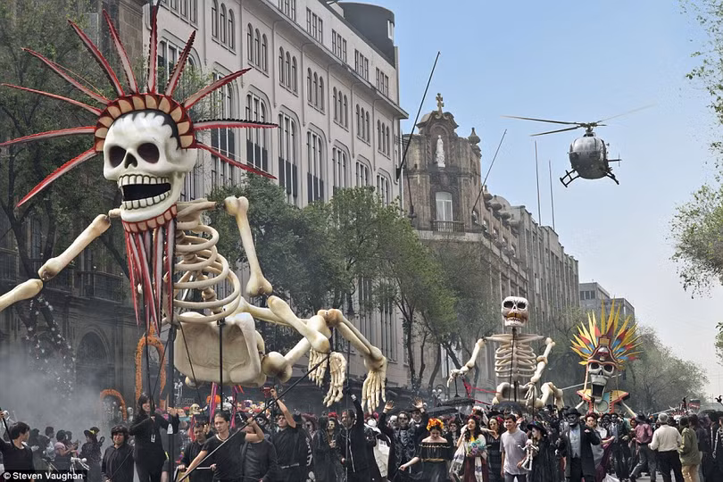 Cảnh quay Lễ hội tử thần tại Mexico City