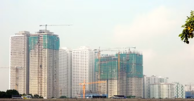 Tổ hợp chung cư ở khu đô thị Linh Đàm (Hoàng Mai, Hà Nội) - Ảnh Vũ Quang