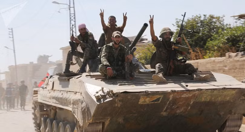 Binh sĩ quân đội Syria trên chiến trường Idlib - Hama. Ảnh minh họa Masdar News