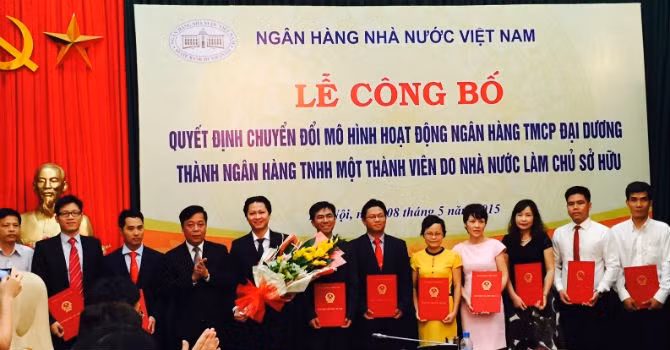 Ban lãnh đạo mới của OceanBank. 