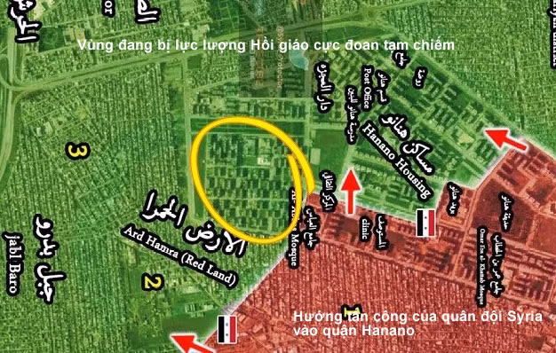 Hướng tấn công chính của lực lượng Tigers
