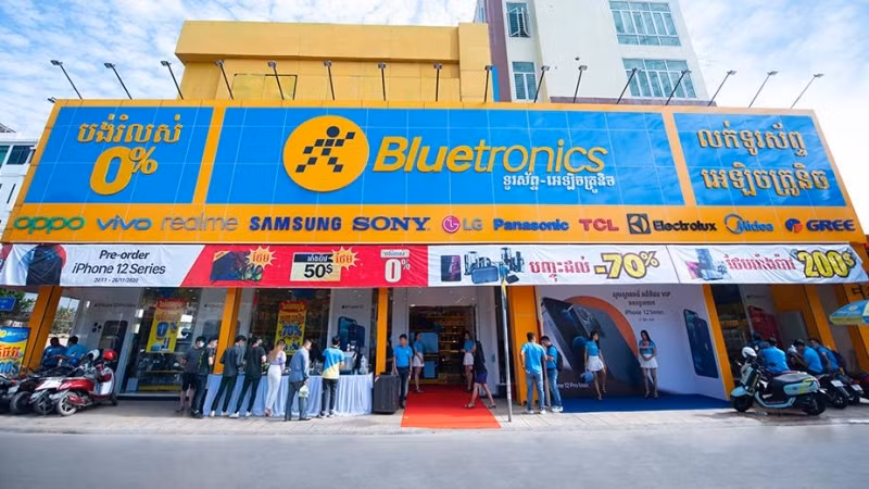 Cửa hàng Bluetronics tại Campuchia của MWG (Ảnh: MWG)