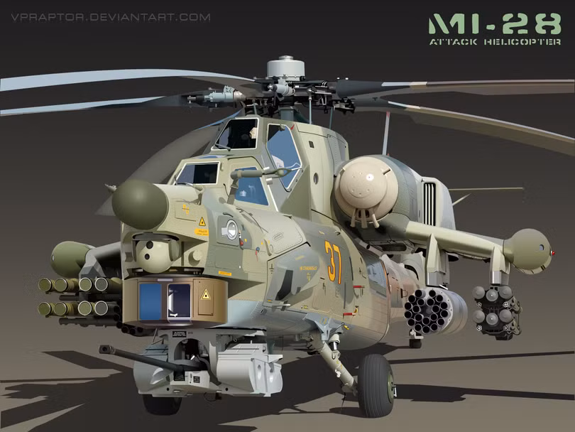Sức mạnh đáng sợ của trực thăng tấn công Mi-28N 