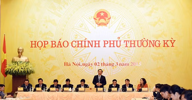 Buổi họp báo Chính phủ thường kỳ tháng 2/2015