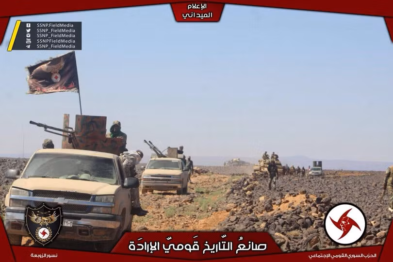 Lực lượng Đảng Xã hội Dân chủ Syria SSNP tiến công trên hoang mạc Sweida
