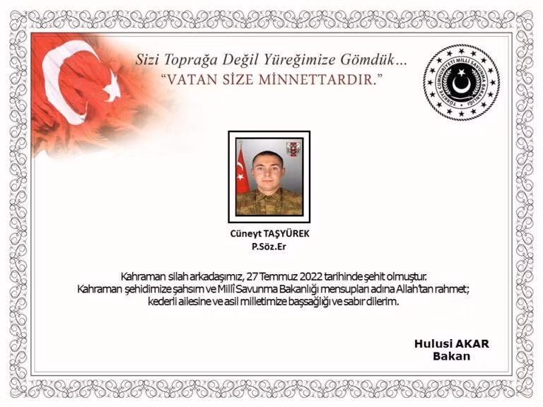 Quân nhân Thổ Nhĩ Kỳ thiệt mạng ngày 27/7. Ảnh Al Mayadeen Quân nhân Thổ Nhĩ Kỳ thiệt mạng ngày 27/7. Ảnh Al Mayadeen
