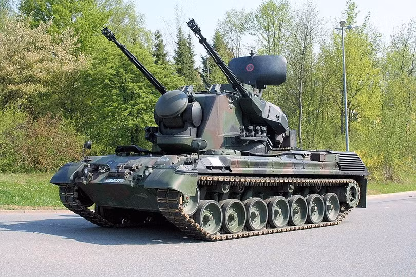 Tổ hợp pháo phòng không Gepard của Đức chuyển giao cho Ukraine. Ảnh Mil.in.ua