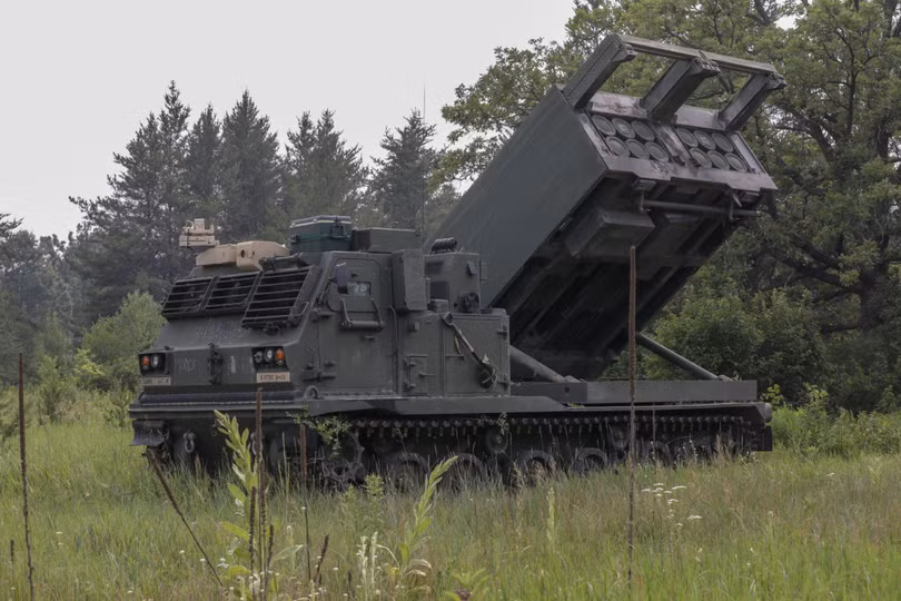 Pháo phản lực - tên lửa M270 quân đội Ukraine. Ảnh mil.in.ua Pháo phản lực - tên lửa M270 quân đội Ukraine. Ảnh mil.in.ua