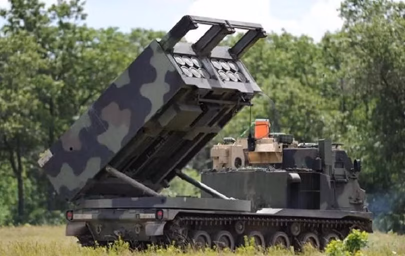 Hệ thống pháo phản lực tên lửa (MLRS) Lockheed Martin M270A2. Ảnh Lockheed Martin.