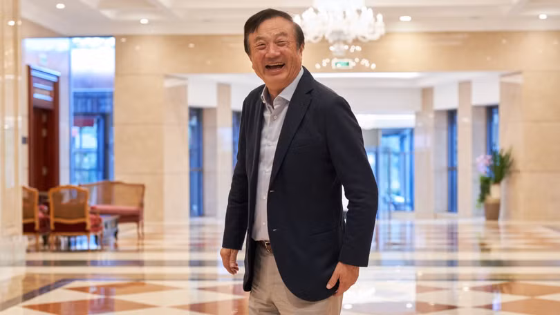 Ông Nhậm Chính Phi tại trụ sở Huawei ở Thâm Quyến, Trung Quốc. Ảnh: Bloomberg.