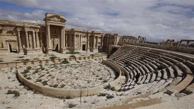 Một góc nhà hát ở TP cổPalmyra - Ảnh: AFP