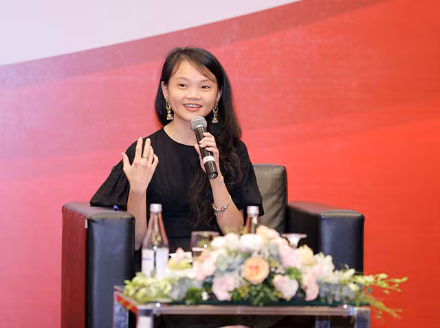 Mai Ngọc Hảo, con gái ông Mai Hữu Tín - Chủ tịch HĐQT Gỗ Trường Thành. Ảnh: Thu Hà. Mai Ngọc Hảo, con gái ông Mai Hữu Tín - Chủ tịch HĐQT Gỗ Trường Thành. Ảnh: Thu Hà.
