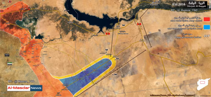 Trung đoàn 555, Lữ đoàn Diều hâu Sa mạc tấn công quốc lộ Salamiyah-Raqqa