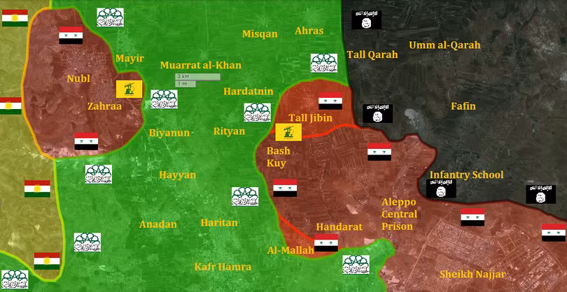Quân đội Syria chuẩn bị giải phóng thị trấn Nubl và Zahraa