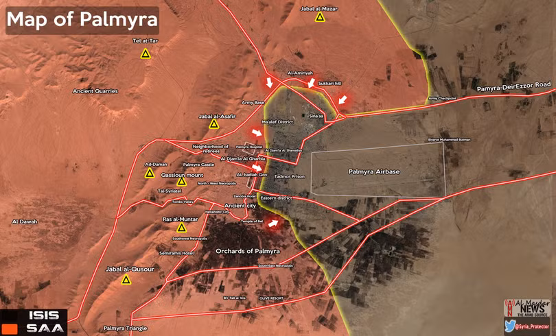 Lực lượng Tigers giành được cao điểm khống chế Palmyra