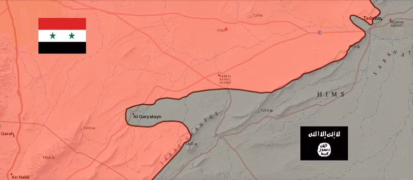 Quân đội Syria bao vây thành phố Qaraytayn, tiếp tục tấn công Palmyra 