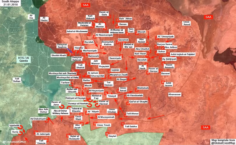 “Hổ Syria” đè bẹp phiến quân tại Idlib, đoạt liên tiếp 7 cứ địa quanh sân bay Abu Al-Duhur ảnh 1