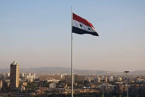 Một trạm kiểm soát của quân đội Syria trong khu vực Đông Ghouta