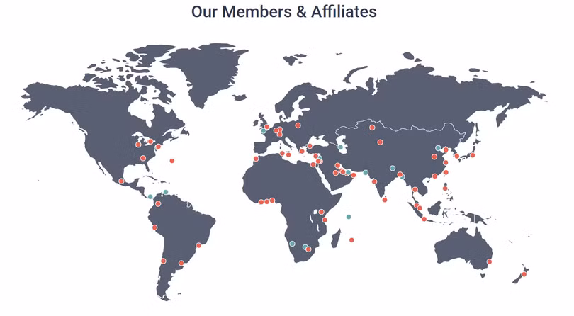 Các thành viên của WFE trên toàn cầu (Ảnh chụp màn hình - Nguồn: world-exchanges.org Các thành viên của WFE trên toàn cầu (Ảnh chụp màn hình - Nguồn: world-exchanges.org