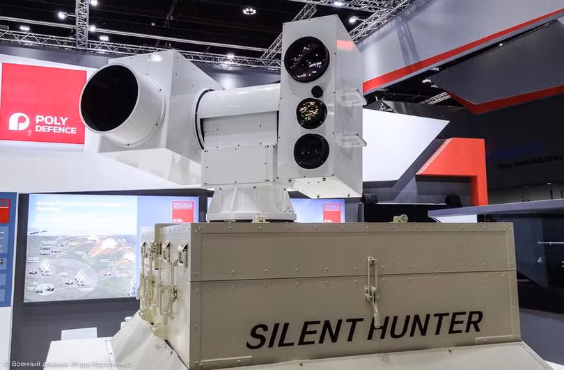 Hệ thống phòng không chùm tia laser Silent Hunter. Ảnh Military Leak Hệ thống phòng không chùm tia laser Silent Hunter. Ảnh Military Leak