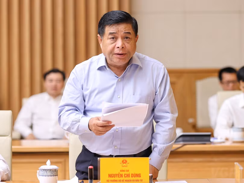 Bộ trưởng Bộ Kế hoạch và Đầu tư Nguyễn Chí Dũng phát biểu tại Hội nghị Thủ tướng Chính phủ đối thoại với doanh nghiệp năm 2022 (Ảnh: VGP)