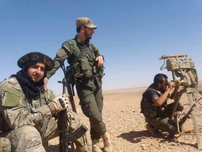 Các đơn vị quân đội Syria trên vùng sa mạc tỉnh Homs, Deir Ezzor - ảnh minh họa Masdar News