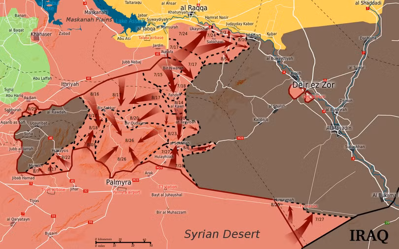 Các mũi tấn công tiêu diệt khủng bố IS trên chiến trường Syria - ảnh South Front