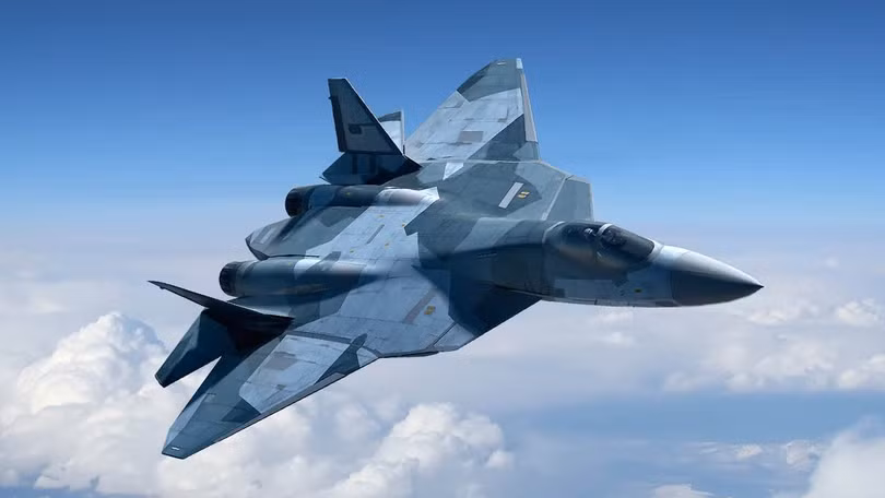 Máy bay tiêm kích tàng hình thế hệ 5 Su-57 - Ảnh không quân vũ trụ Nga