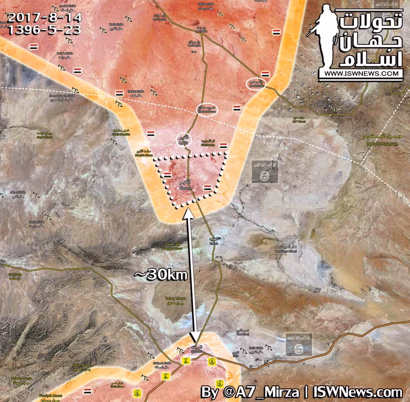 Lực lượng Tiger còn cách thị trấn Al-Sukhnah 30 km, chuẩn bị bao vây hoàn toàn IS ở Homs, Hama