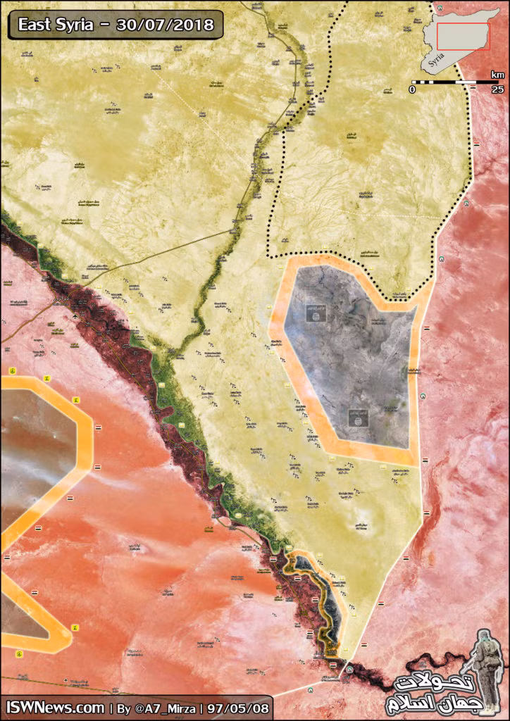 Khu vực IS đạng chiếm đóng ở sa mạc Hasakah. Ảnh South Front Khu vực IS đạng chiếm đóng ở sa mạc Hasakah. Ảnh South Front