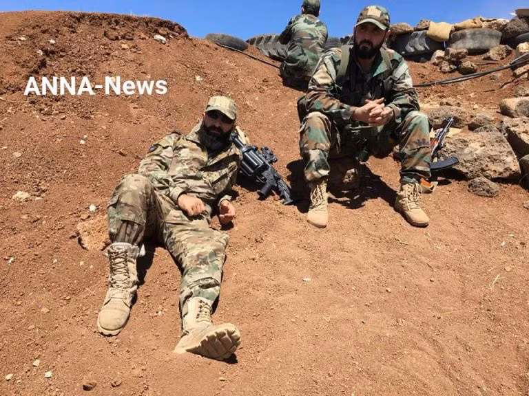 Binh sĩ quân đội Syria trong chiến đấu trên vùng ngoại ô thành phố Daraa. Ảnh Masdar News