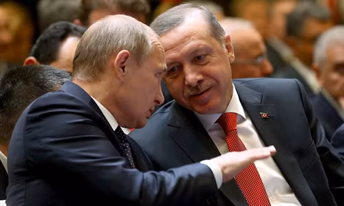 Tổng thống Nga Putin (trái) và người đồng cấp Thổ Nhĩ Kỳ Erdogan. Ảnh:Sputnik Tổng thống Nga Putin (trái) và người đồng cấp Thổ Nhĩ Kỳ Erdogan. Ảnh:Sputnik