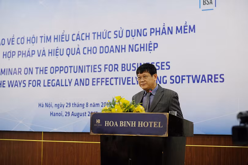 Ông Trần Văn Minh, Phó Chánh Thanh tra Bộ Văn hóa Thể thao và Du lịch cập nhật về tình hình thực thi bản quyền phần mềm tại Việt Nam