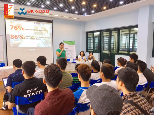  Học viện CNTT Bách Khoa (BKACAD) tổ chức buổi đào tạo “Tuyệt chiêu viết CV – Chinh phục nhà tuyển dụng” cho sinh viên với diễn giả là Giám đốc điều hành Grow People &amp; Organizations 