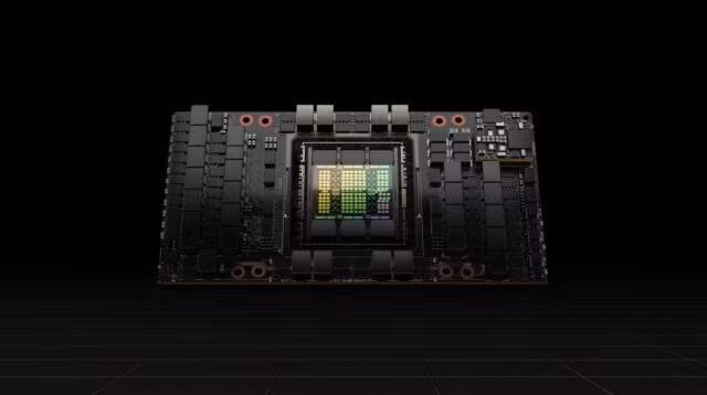 Bộ vi xử lý GPU Nvidia H100 Tensor Core. Ảnh Nvidia.